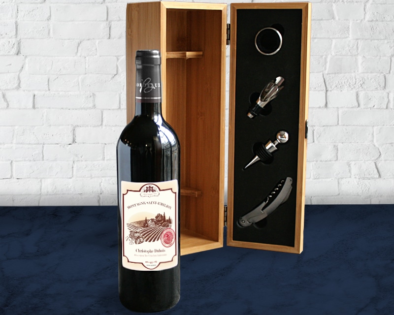 Coffret Sommelier Et Bouteille De Vin Personnalisable Cadeaux