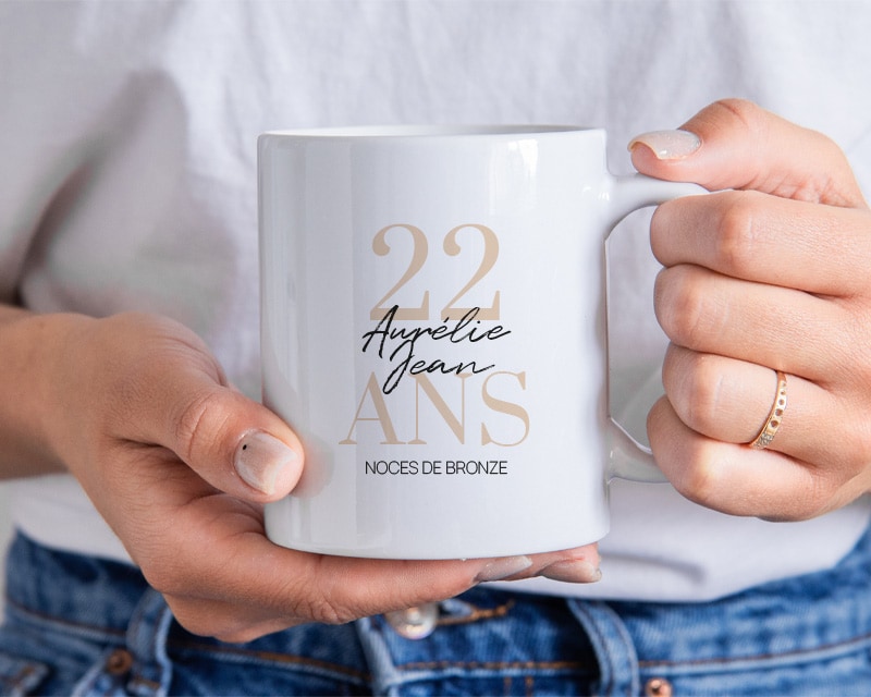 Mug personnalisé Cadeau 22 ans de mariage Cadeaux