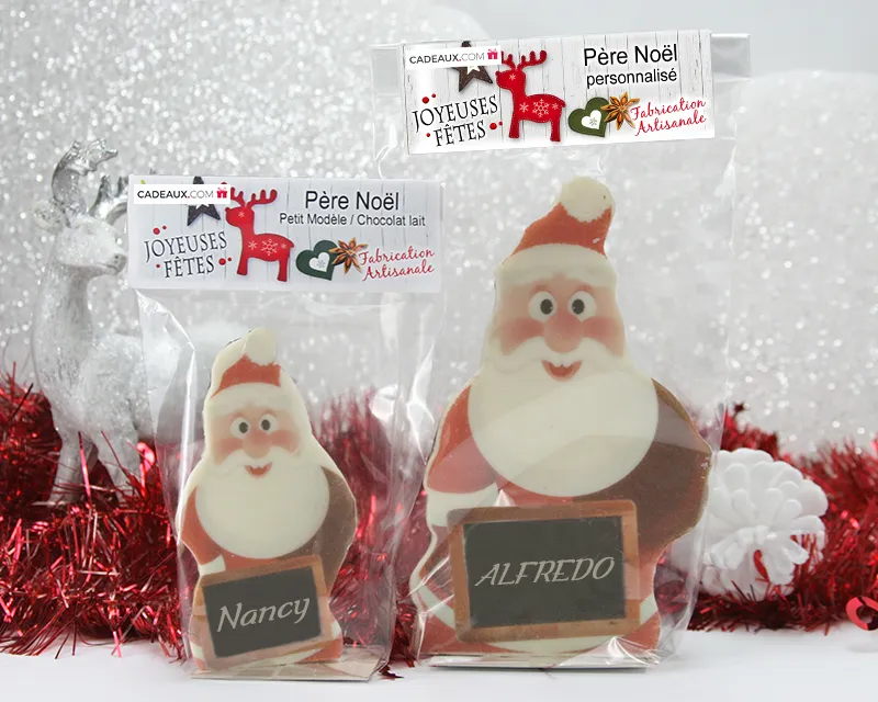 Cadeau Moulage du Père-Noël en Chocolat Lait idéal Enfants et