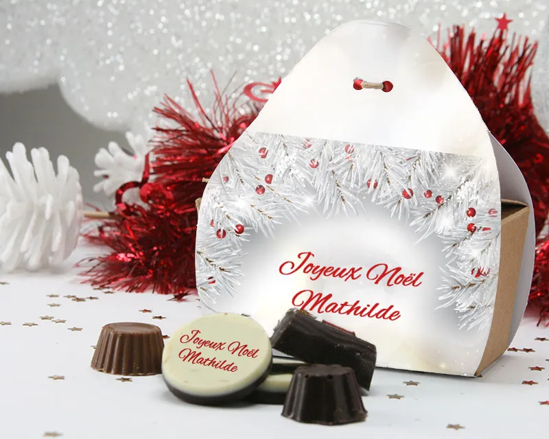 Dites Joyeux Noël à vos proches en offrant des chocolats personnalisés -  Cadeaux Personnalisés