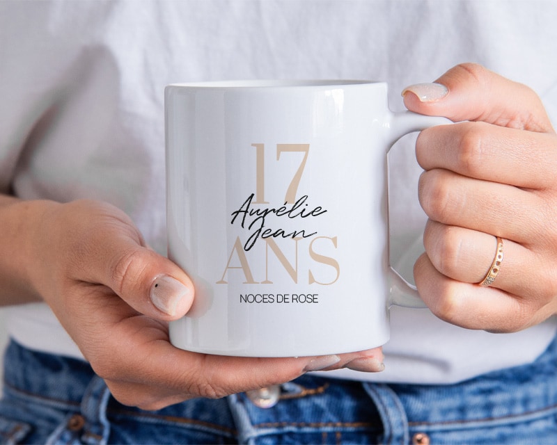 Mug personnalisé Cadeau 17 ans de mariage