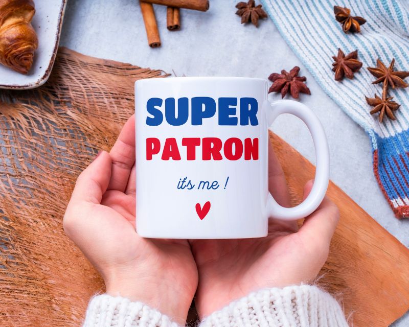 Tasse Personnalis E Super Patron Avec Pr Nom Ou Message Cadeaux Com