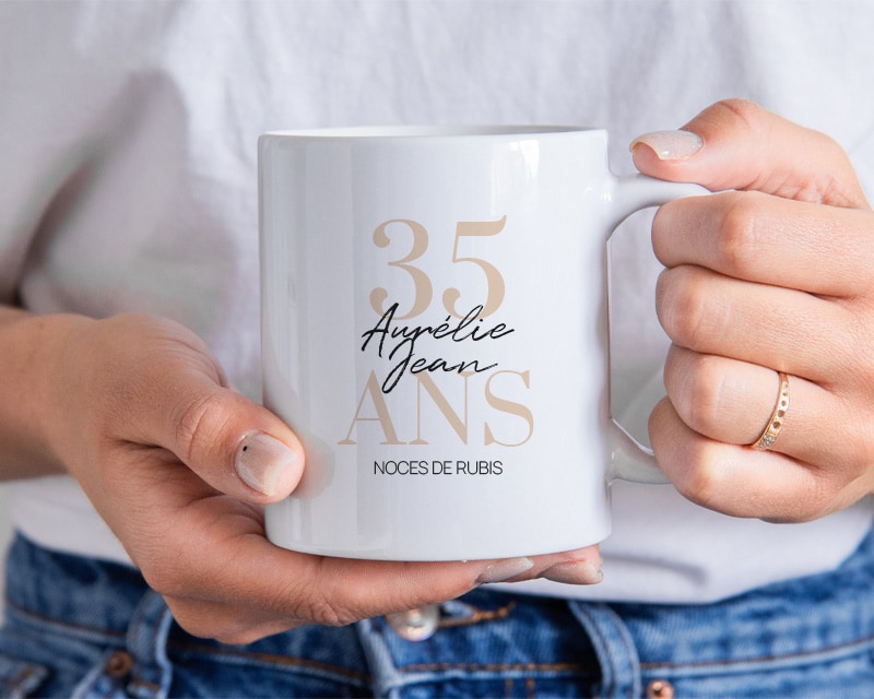 Mug personnalisé Cadeau 35 ans de mariage