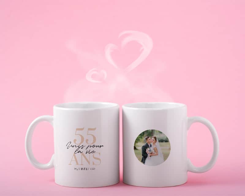 Mug personnalisé Cadeau 55 ans de mariage