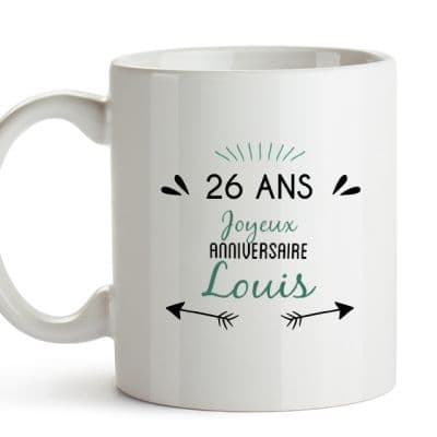 Mug personnalisable homme 26 ans