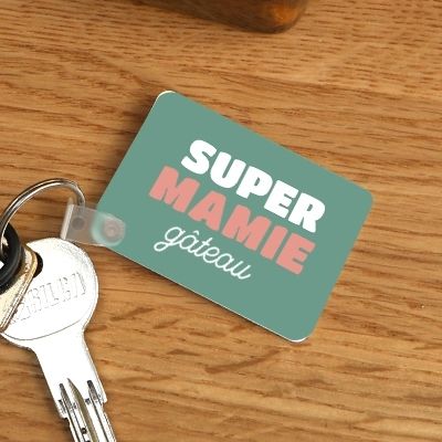 Porte-clé personnalisé - Super Mamie