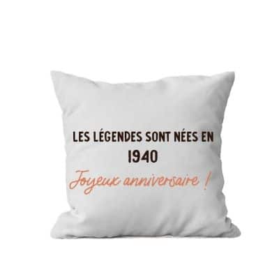 Coussin message générique femme née en 1940