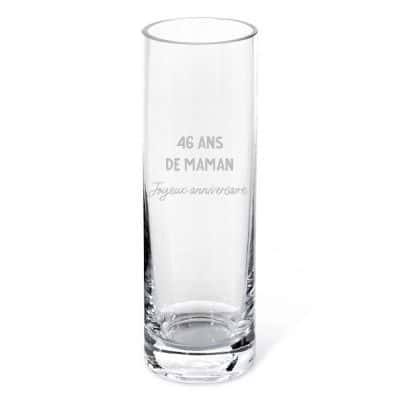 Vase cylindrique message maman 46 ans