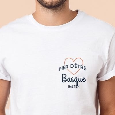 Tee shirt personnalisé homme - Fier d'être Basque