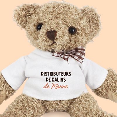 Ourson en peluche personnalisable - Message