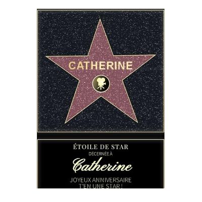 Affiche etoile de star personnalisée pour une Catherine