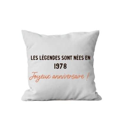 Coussin message générique année 1978