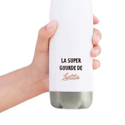 Gourde isotherme personnalisée pour une Laetitia