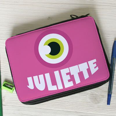 Trousse monstre rose avec fournitures