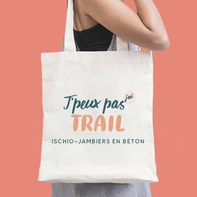 Tote bag personnalisable - J'peux pas j'ai trail