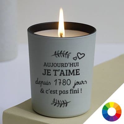 Coffret cadeau Mr & Mrs panier idée bougies cadeau coeur en céramique cadeau  de fiançailles mariage -  France