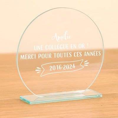Trophée personnalisé - Collègue