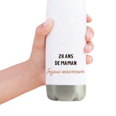 Gourde isotherme message maman 28 ans