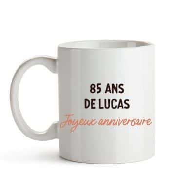 Mug personnalisable homme 85 ans