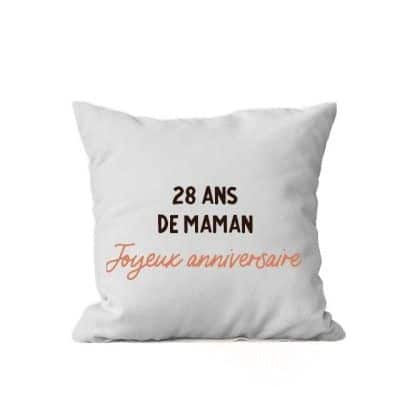 Coussin message maman 28 ans