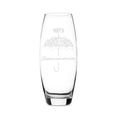 Vase ovale je t'aime femme née en 1973