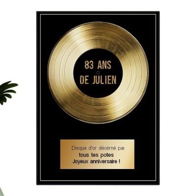 Disque d'or homme 83 ans