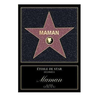 Affiche etoile de star maman 21 ans