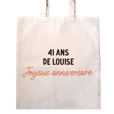 Tote bag avec message femme 41 ans