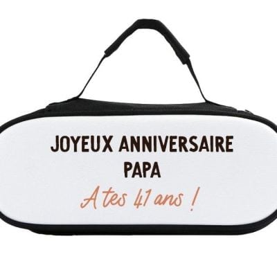 Sacoche de pétanque message papa 41 ans