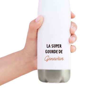 Gourde isotherme personnalisée pour une Geneviève