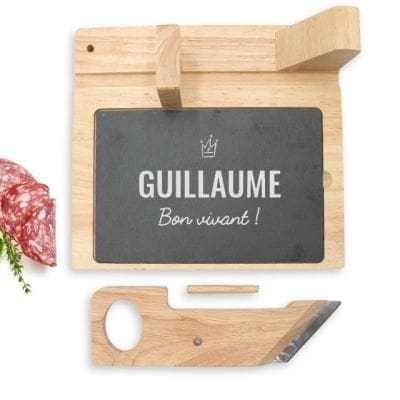 Guillotine à saucisson personnalisée pour un Guillaume