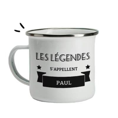 Mug émaillé personnalisé pour un Paul