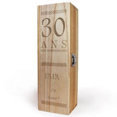 Caisse à vin anniversaire age papa 30 ans