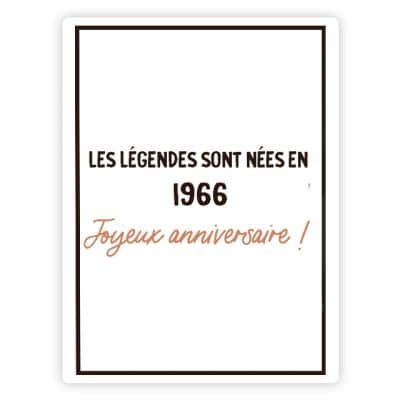 Bouteille de champagne message générique année 1966