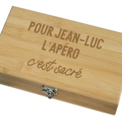 Coffret sommelier 5 accessoires personnalisé pour un Jean-Luc