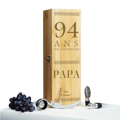 Coffret sommelier 4 accessoires papa 94 ans