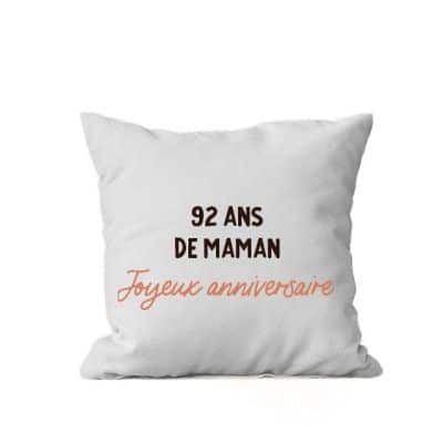 Coussin message maman 92 ans