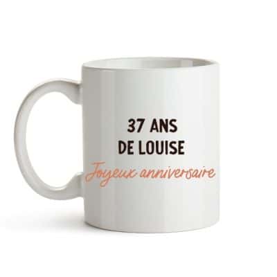 Mug avec message personnalisé femme 37 ans