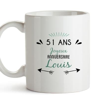 Mug personnalisable homme 51 ans