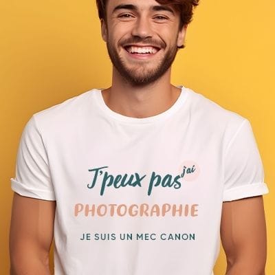 Tee shirt personnalisé homme - J'peux pas j'ai photographie