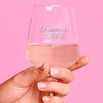 Verre à vin personnalisable - "Le verre de" - Femme