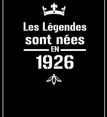 affiche légendes homme né en 1926