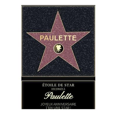 Affiche etoile de star personnalisée pour une Paulette