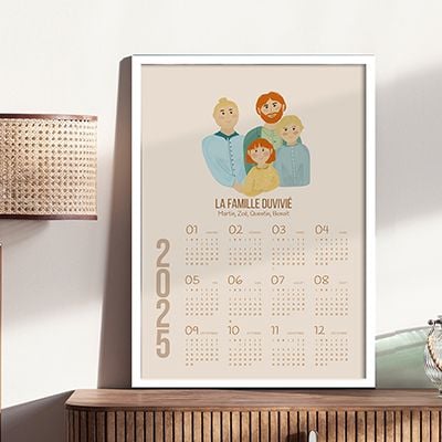 Calendrier personnalisé - Portrait de Famille