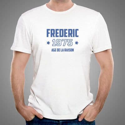 Tee shirt personnalisé homme - Année de naissance