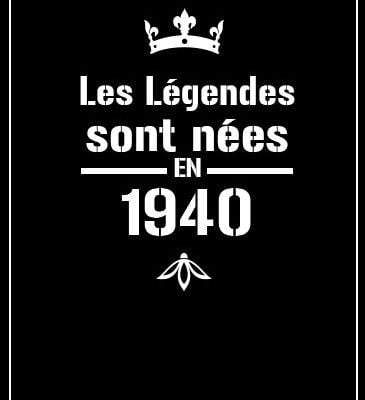 affiche légendes homme né en 1940