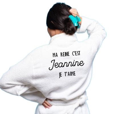 Peignoir personnalisé pour une Jeannine