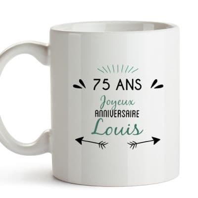 Mug personnalisable homme 75 ans