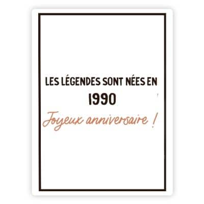 Bouteille de champagne message générique année 1990