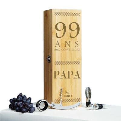 Coffret sommelier 4 accessoires papa 99 ans